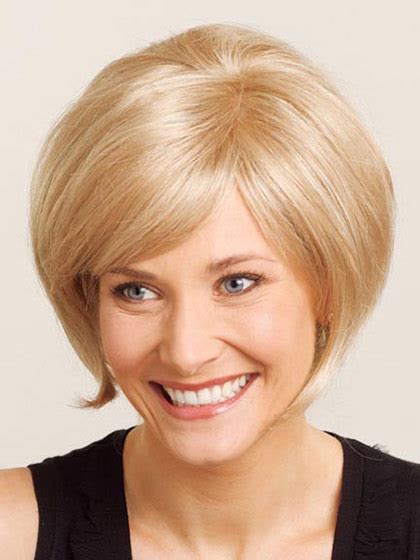 Unique Blonde Straight Chin Length Wigs For Cancer