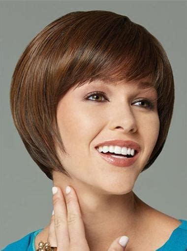 Unique Brown Straight Short Synthetic Wigs