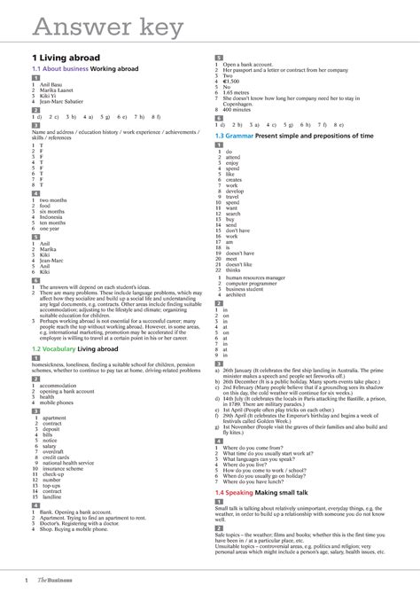 Unit 1 Living Abroad Answer Key Reader