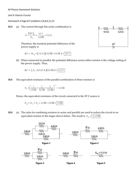 Unit 15 Electrical Curcuits Answers PDF