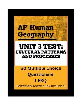 Unit 3 AP Human Geography Practice Test: Cultural Patterns and Processes