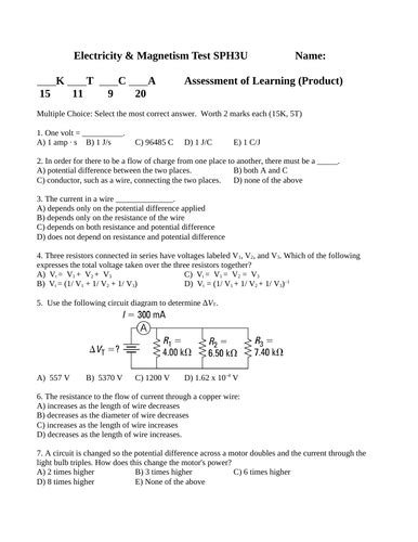 Unit 3 Electricity And Magnetism Answer Key Reader