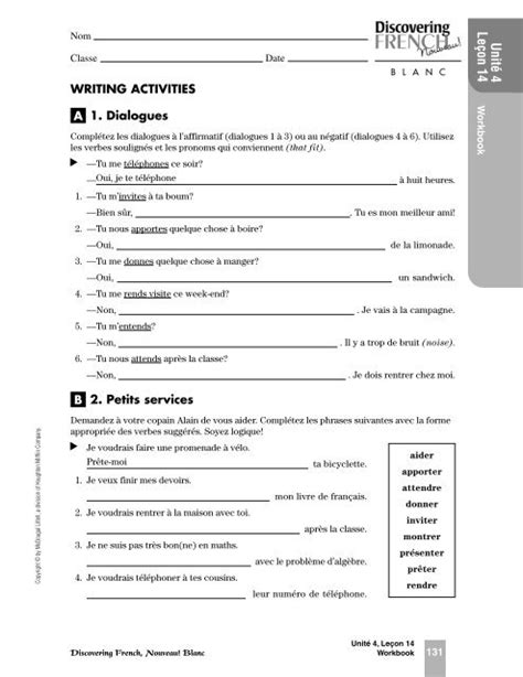 Unit 4 Lecon 14 Workbook Answers Kindle Editon