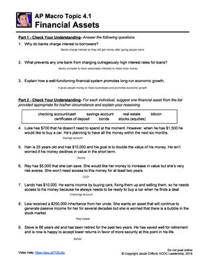 Unit 4 Macroeconomics Lesson 1 Activity 34 Answer Key Kindle Editon