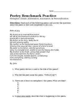 Unit 4 Poetry Benchmark Test 7 Answers Kindle Editon