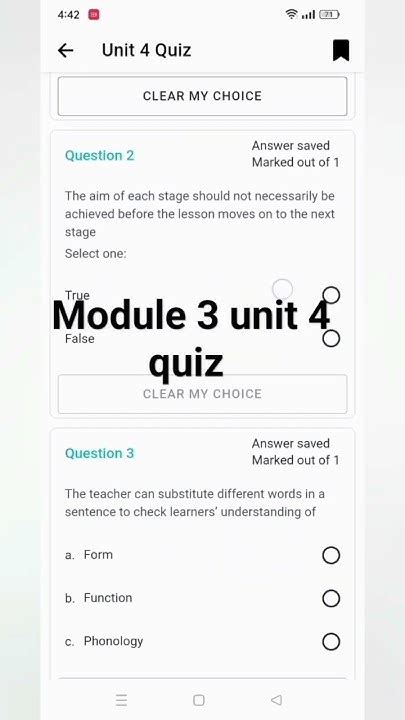 Unit 4 Quiz Answers PDF