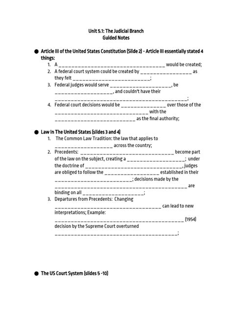 Unit 5 Judicial Branch Guided Notes Answers Kindle Editon