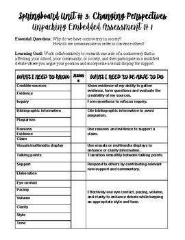 Unit 6 Embedded Assessment 1 Springboard Answers Epub