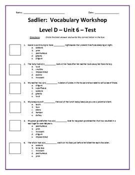 Unit 6 Level D Answers Kindle Editon