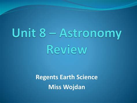 Unit 8 Astronomy Review Answers Reader