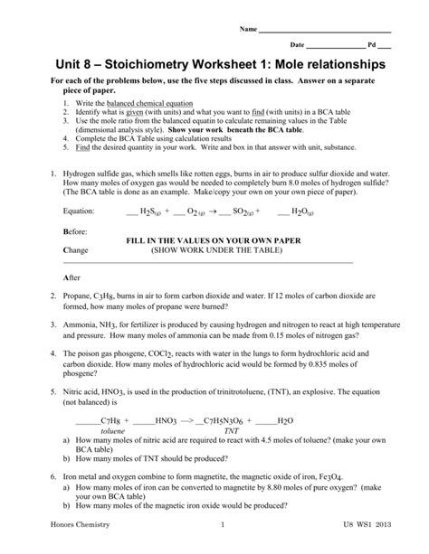 Unit 8 Stoichiometry Study Guide Answers Epub