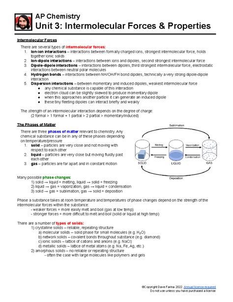 Unit 9 AP Chemistry: A Comprehensive Guide to Intermolecular Forces and Properties