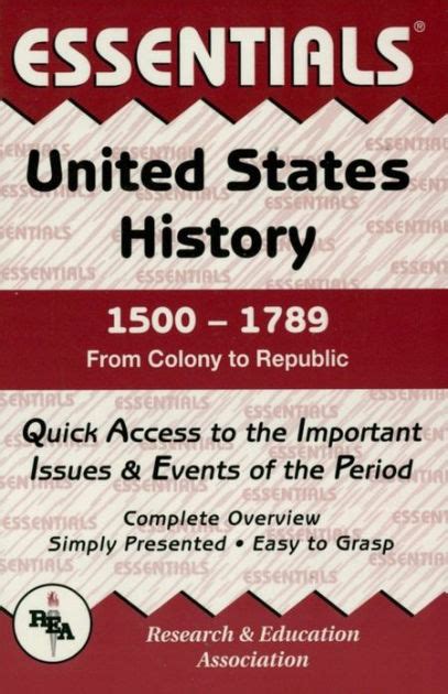 United States History 1500 to 1789 Essentials Essentials Study Guides PDF