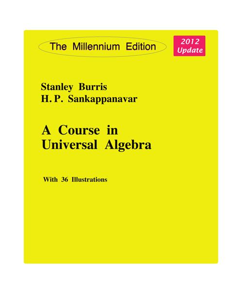 Universal Algebra Epub