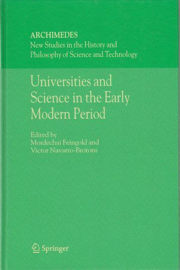 Universities and Science in the Early Modern Period 1st Edition Epub