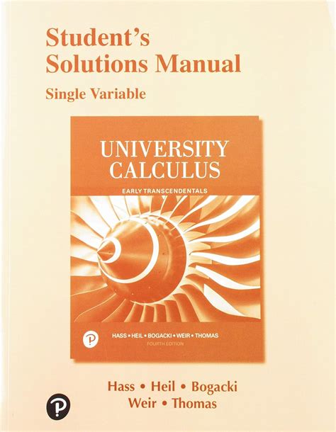 University Calculus Early Transcendentals Solutions Manual Epub