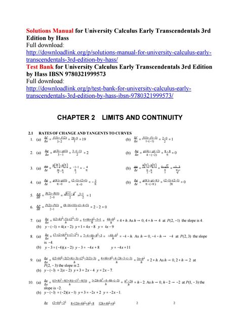 University Calculus Solutions Manual Pdf PDF