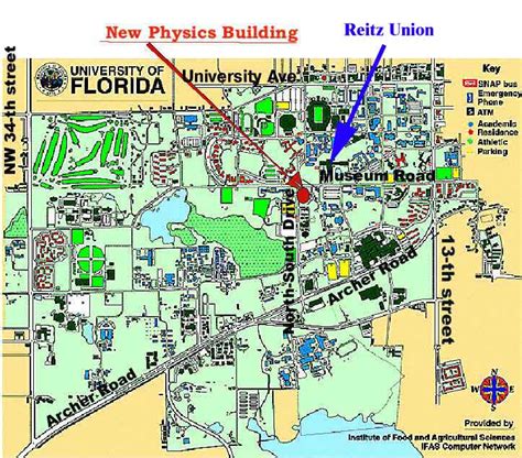 University Of Florida Printable Campus Map