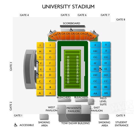 University Stadium Seating Chart
