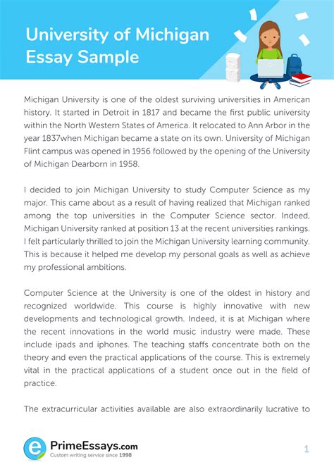 University of Michigan Essay Examples: Crafting a Winning Application