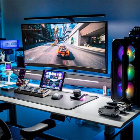 Unleash Your Inner Gamer with a Spectacular Gaming Desk with LED Lighting