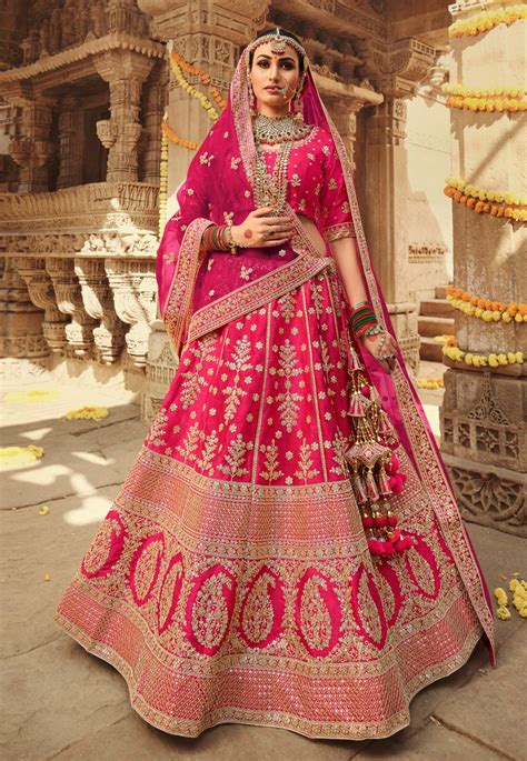 Unleash Your Inner Radiance with Our Captivating Magenta Color Lehengas