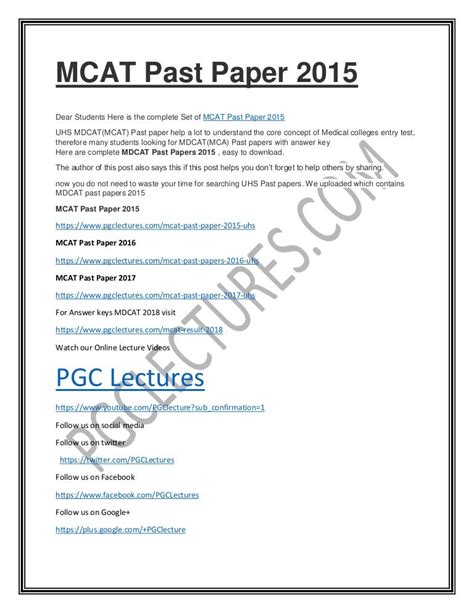Unleash Your MCAT Mastery with NTS Past Papers: The Ultimate Guide to Success