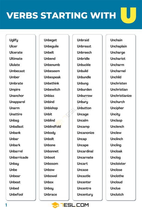 Unleash Your Potential: Unlock Success with Verbs Beginning with U