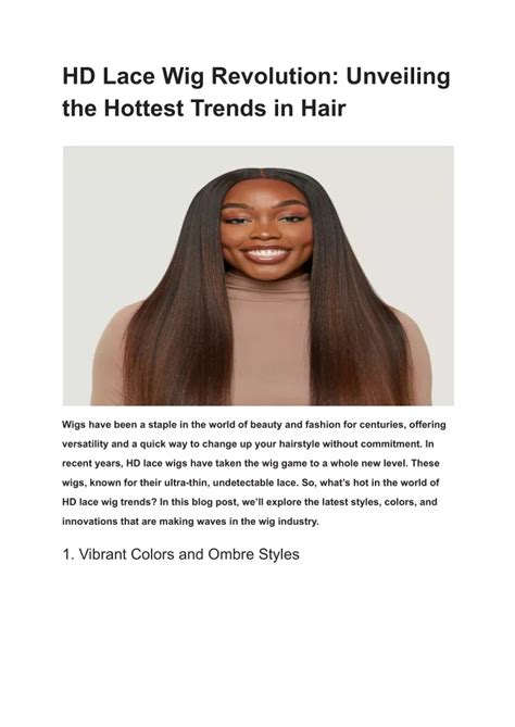 Unleash the High-Quality No-Show Wig Revolution: A Cutting-Edge Guide