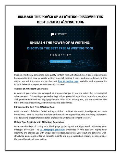 Unleash the Power of AI-Driven Writing