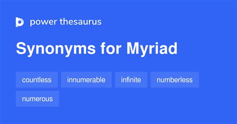 Unleash the Power of Myriad: Discover Expansive Synonyms for Captivating Content