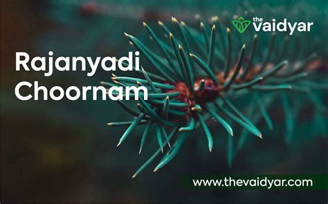 Unleash the Power of Nature's Healing with Rajanyadi Choornam