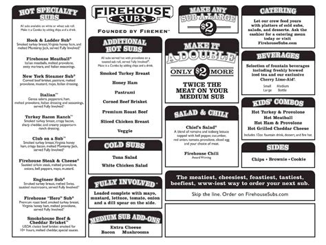 Unleashing the Flavorful World of Firehouse Sub Menu: A Culinary Adventure