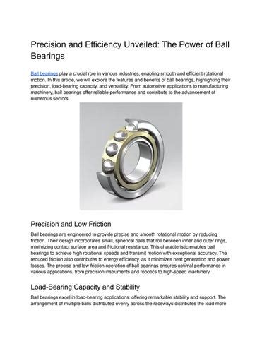 Unleashing the Power of Morris Bearing: A Guide to Enhanced Efficiency and Precision