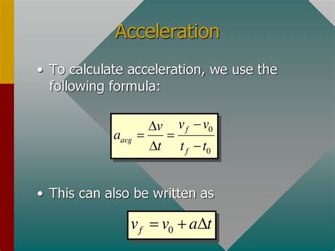 Unleashing the Secrets of Motion with the Acceleration Equation