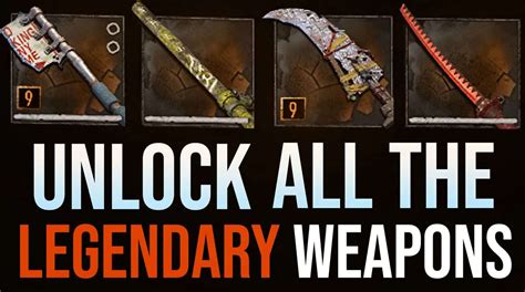 Unlock Legendary Weapons