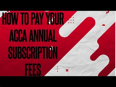 Unlock Your Financial Potential: Unraveling the ACCA Annual Subscription Fee