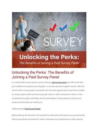 Unlock a World of Perks with Our Survey or Study!