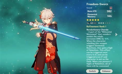 Unlock the Secrets of the Freedom-Sworn: A Comprehensive Guide to Kazuha's Weaponry