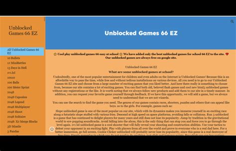 Unlock the Thrill of Unblocked Games 66: A Comprehensive Guide