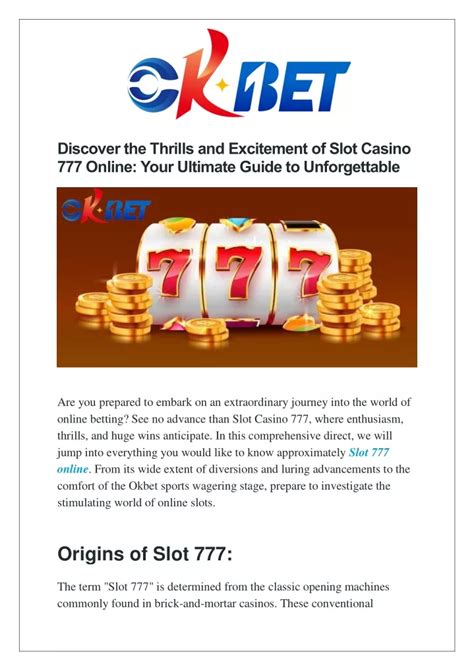 Unlock the Thrills: Discover the Excitement of Slot777VIP