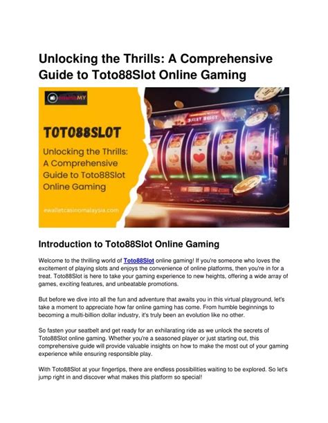 Unlock the Thrills of Online Gaming with jlslots**