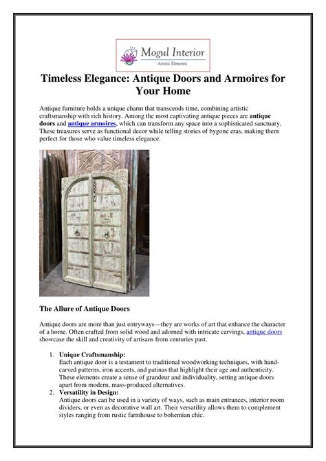 Unlock the Timeless Elegance of Armoires for Your Home