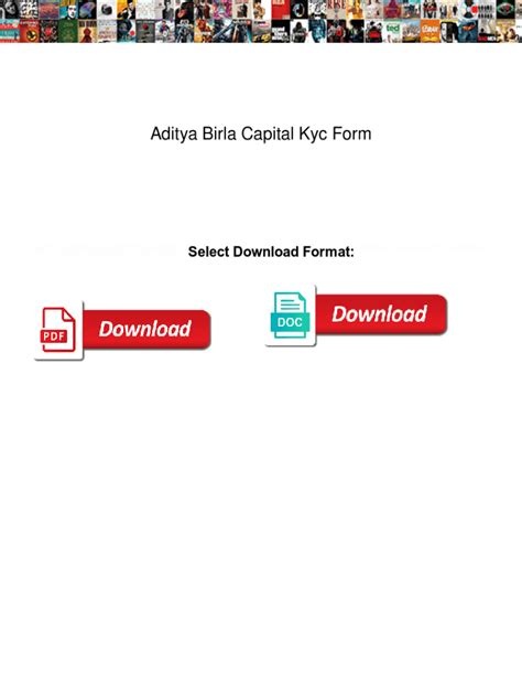 Unlocking Financial Security: A Comprehensive Guide to Aditya Birla Capital KYC Form