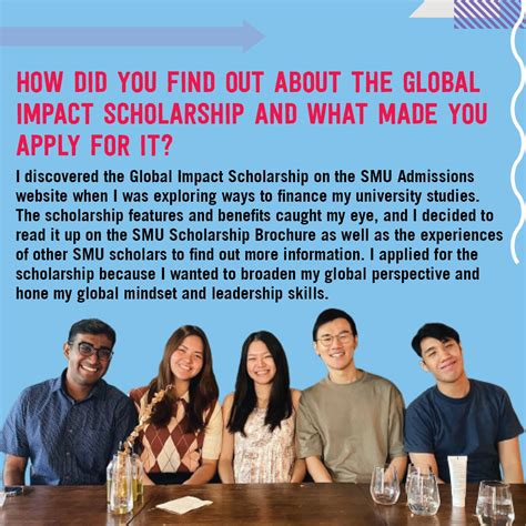 Unlocking Global Impact: Exploring the SMU Global Impact Scholarship