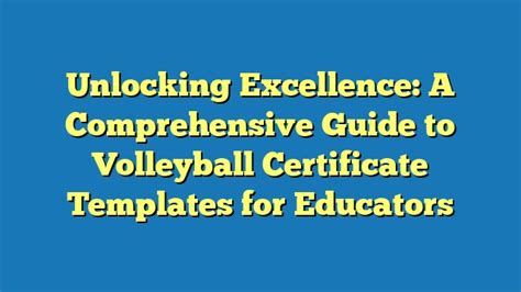 Unlocking Volleyball Excellence: A Comprehensive Guide to Singapore's Elite Academies