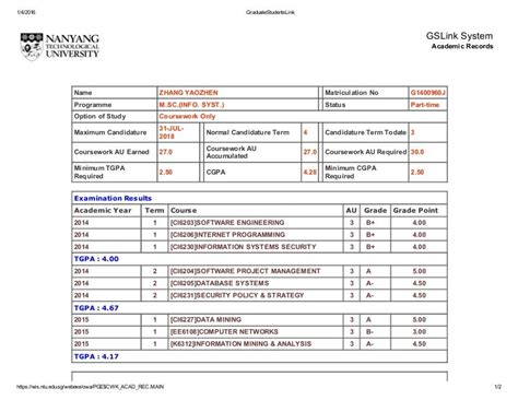 Unlocking Your Potential: A Comprehensive Guide to NTU Academic Transcripts