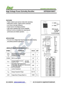 Unlocking the Power of STPS20H100CR: A Comprehensive Guide to Enhanced Power Efficiency