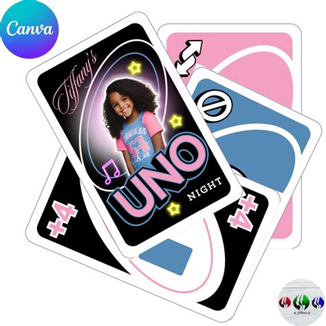 Uno Card Template Canva