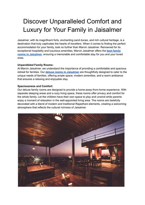 Unparalleled Luxury and Comfort